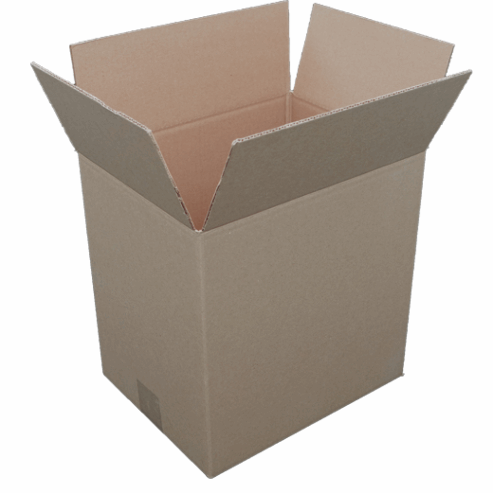 Brown cardboard box on a white background