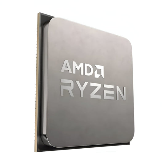 AMD Ryzen CPU on a white background