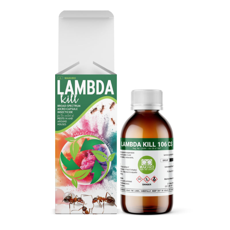 Lambda Kill packaging and bottle on a white background
