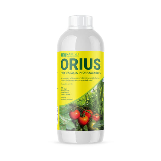 Orius bottle for diseases in ornamentals on a white background