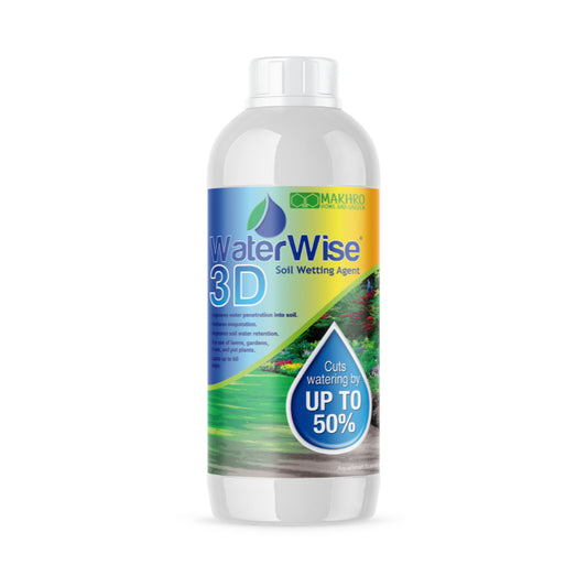 Bottle of WaterWise 3D Soil Wetting Agent on a white background