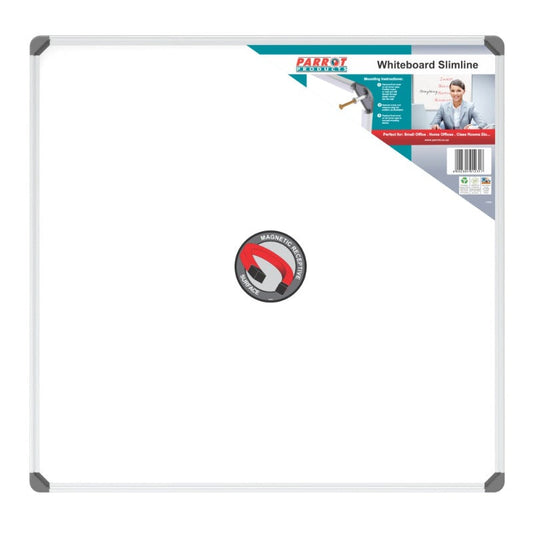 Parrot Slimline Aluminium Frame Magnetic Whiteboard