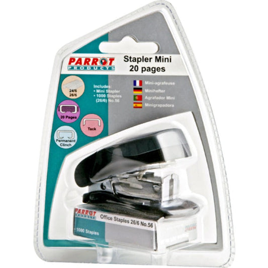 Parrot Mini Stapler & Staples Combo