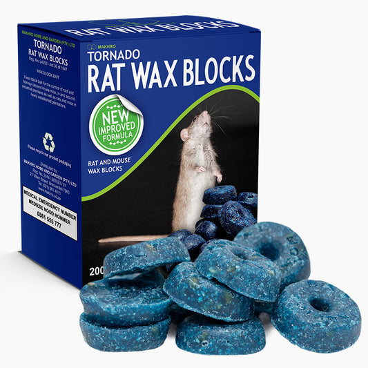 Box of Tornado Rat Wax Blocks with blue wax blocks in front