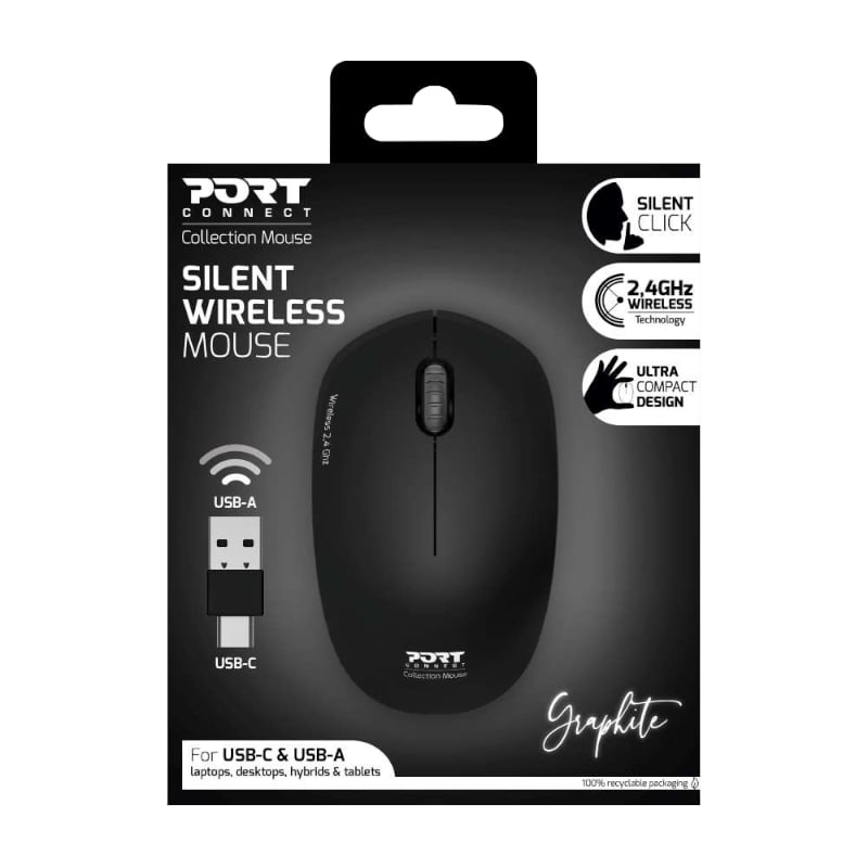 Port Connect Wireless Mouse