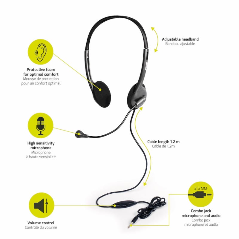 Port Connect Stereo Headset