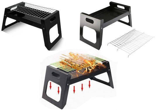 Portable grill with additional components on a white background