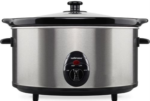 Mellerware 6.5L Slow Cooker Stainless Steel 320W - GroPlus