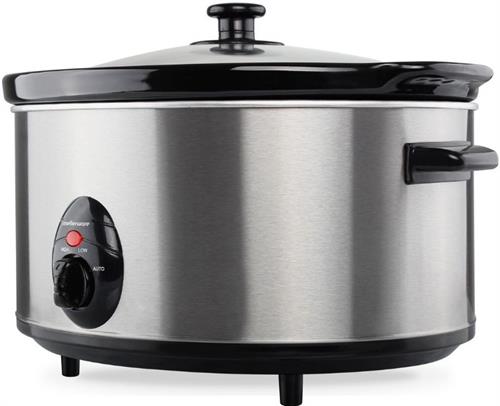 Mellerware 6.5L Slow Cooker Stainless Steel 320W - GroPlus