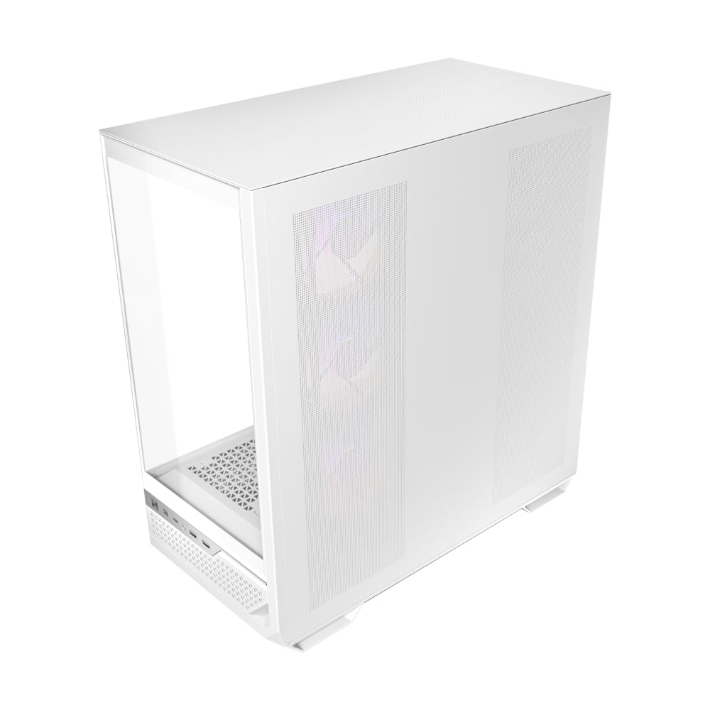 White computer case on a white background