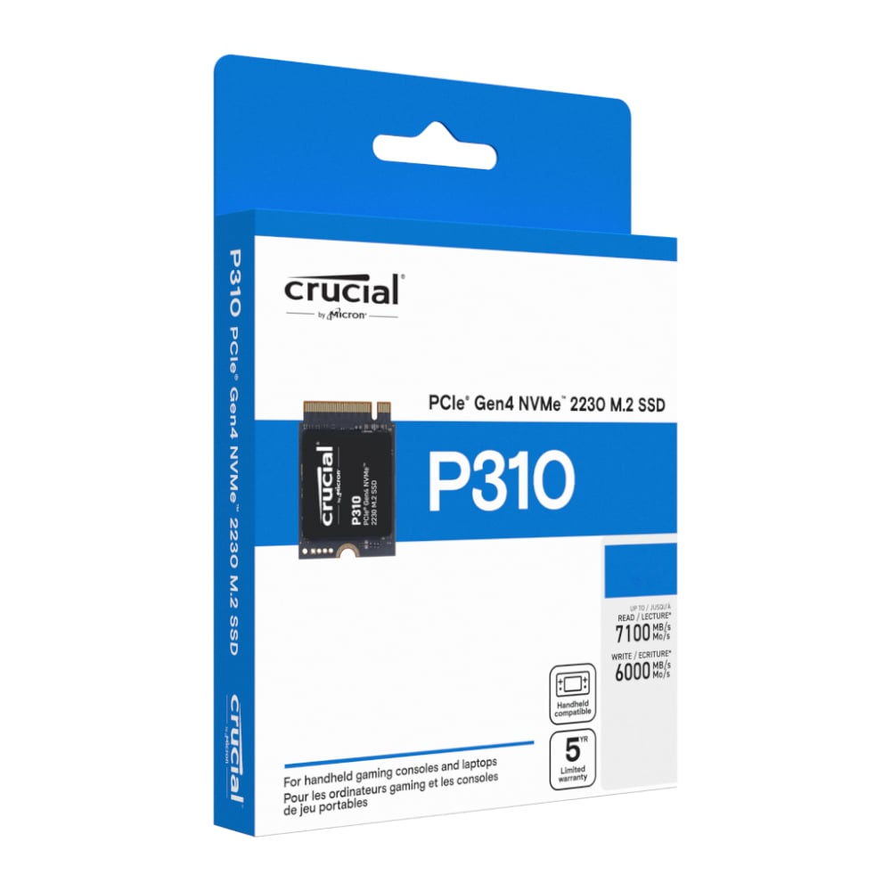 Crucial P310 Gen4 2230 M.2 NVMe 3D NAND SSD