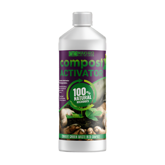 Makro Compost Activator bottle on a white background