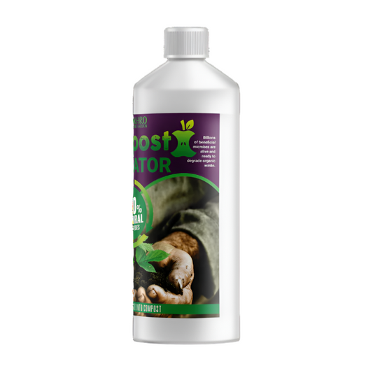 Bottle of Compost Activator on a white background