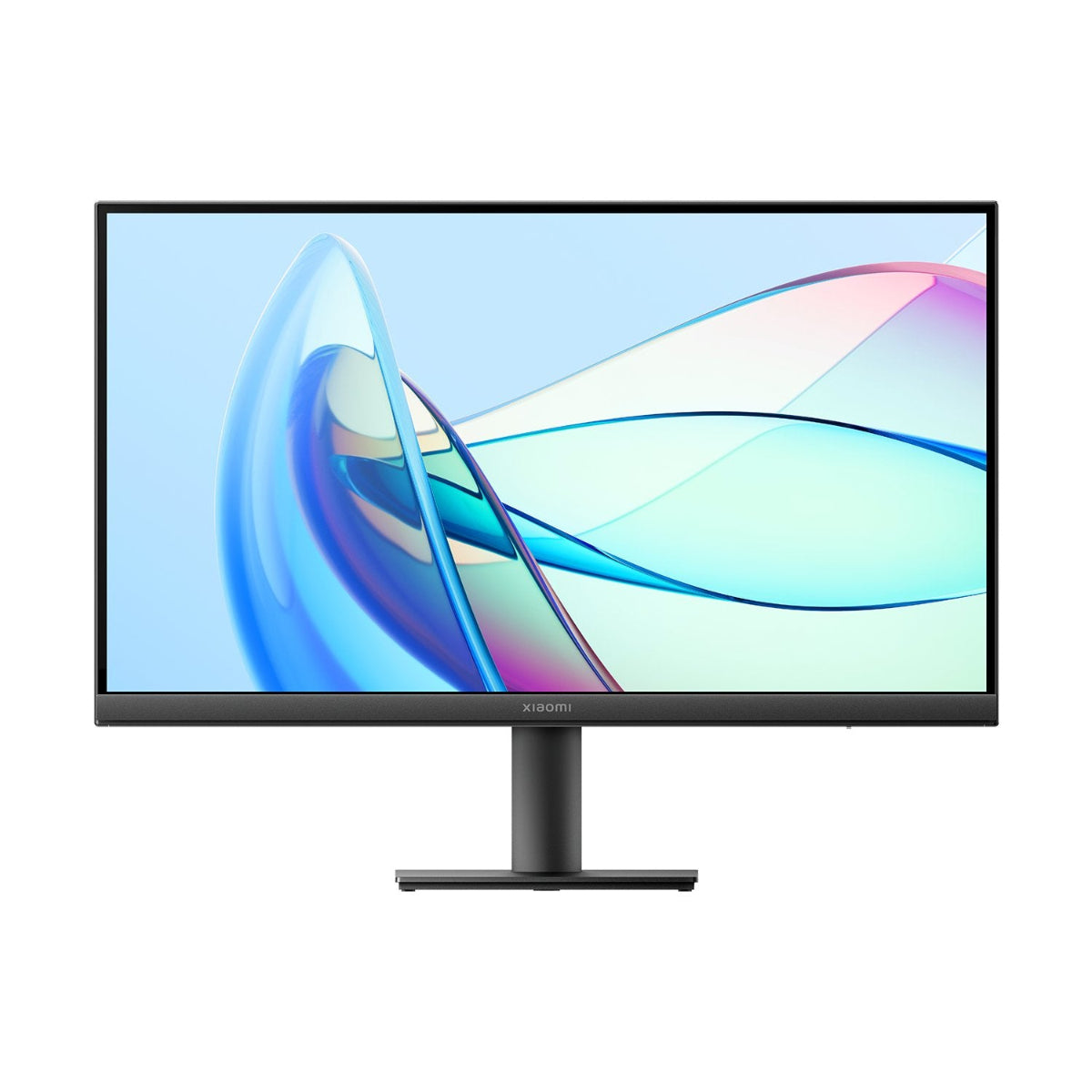 Xiaomi A22i FHD 21.45 inch VA Monitor with a sleek design, displaying a colorful graphic on the screen, placed on a minimalist stand.