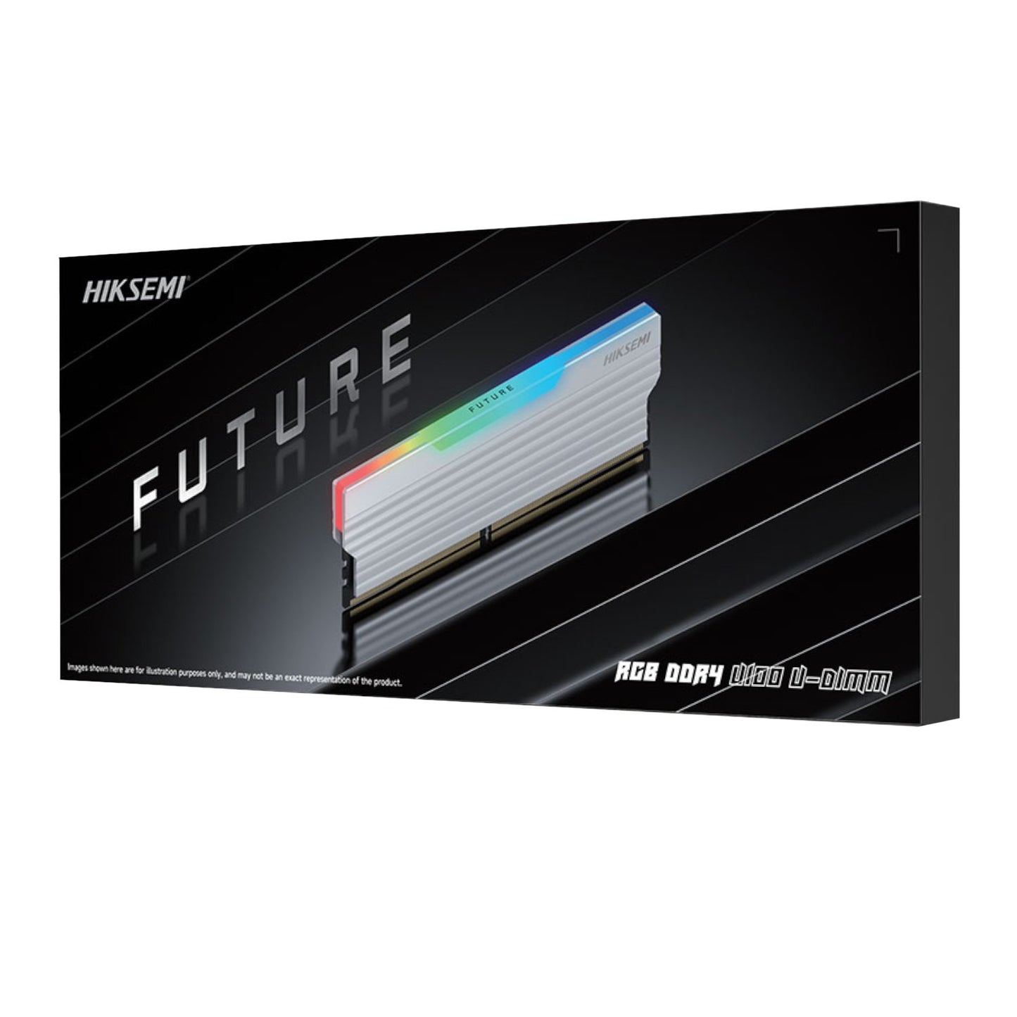 Hiksemi RAM module packaging with 'FUTURE' text on a black background
