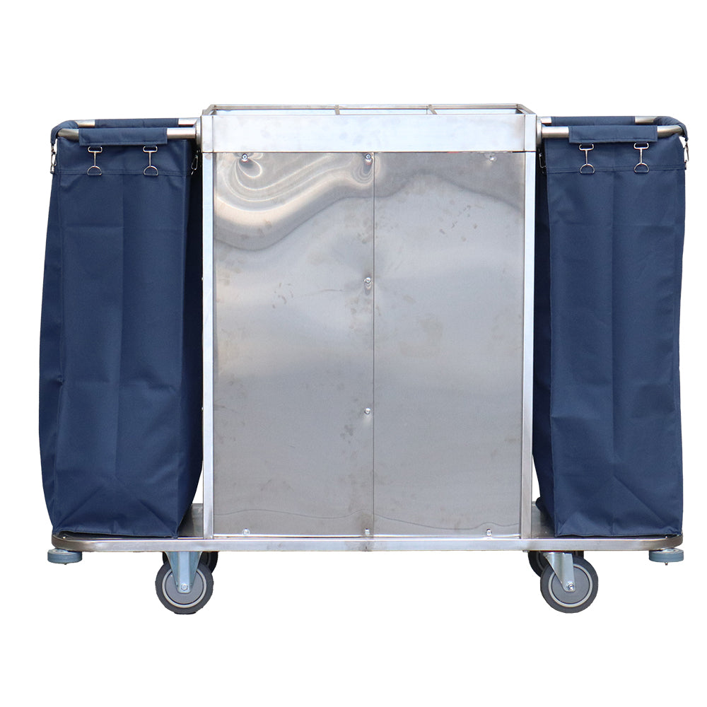 Parrot Janitorial Stainless Steel Hotel Housekeeping Trolley
