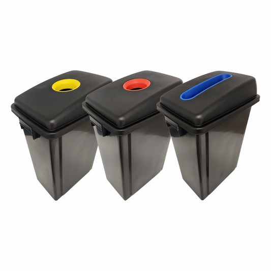 Parrot Janitorial Plastic Recycling Bin Set