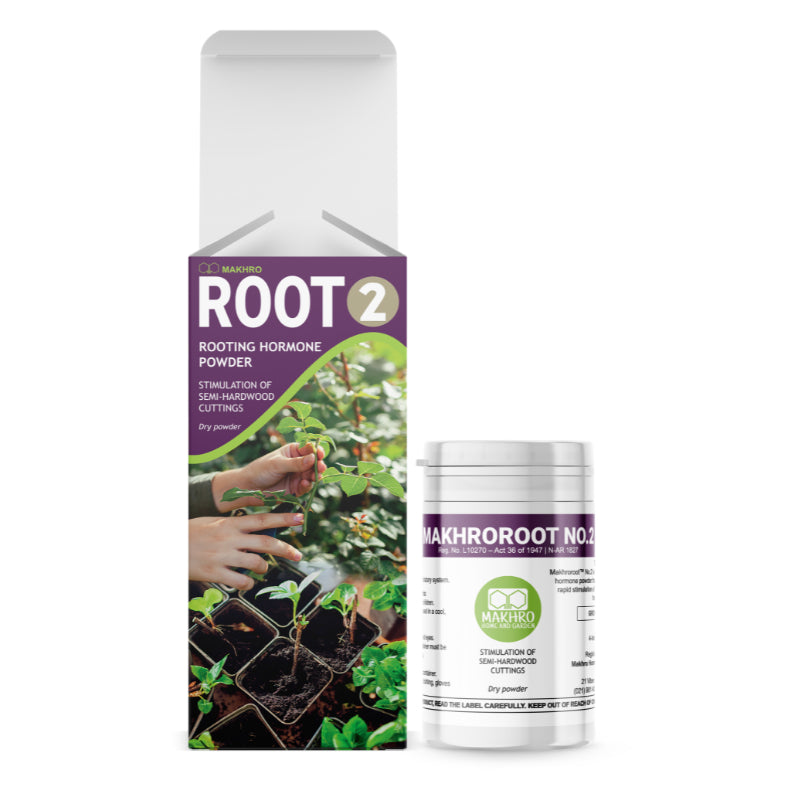 Maxhorroroot No.2 rooting hormone powder packaging on a white background