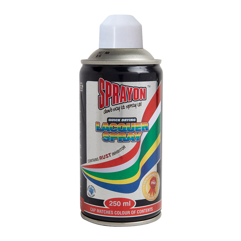 Sprayon lacquer spray can on a white background