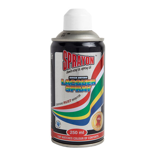 Sprayon lacquer spray can on a white background