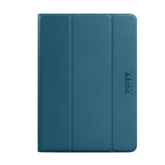 Blue tablet case with 'Port' branding on a white background