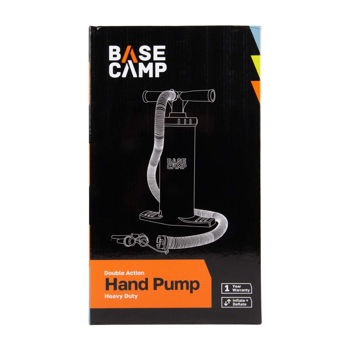 Base Camp hand pump packaging on a white background