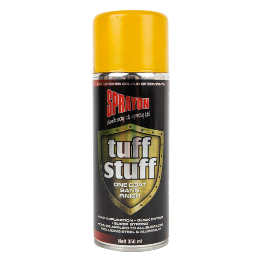 Sprayon tuff stuff spray can on a white background