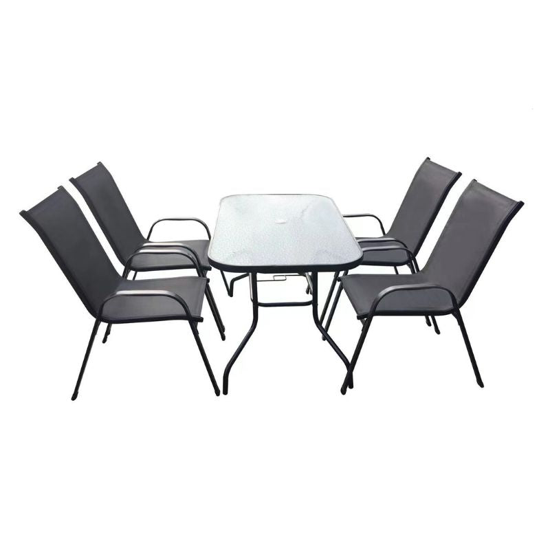 Seagull 5-Piece KD Steel Patio Set
