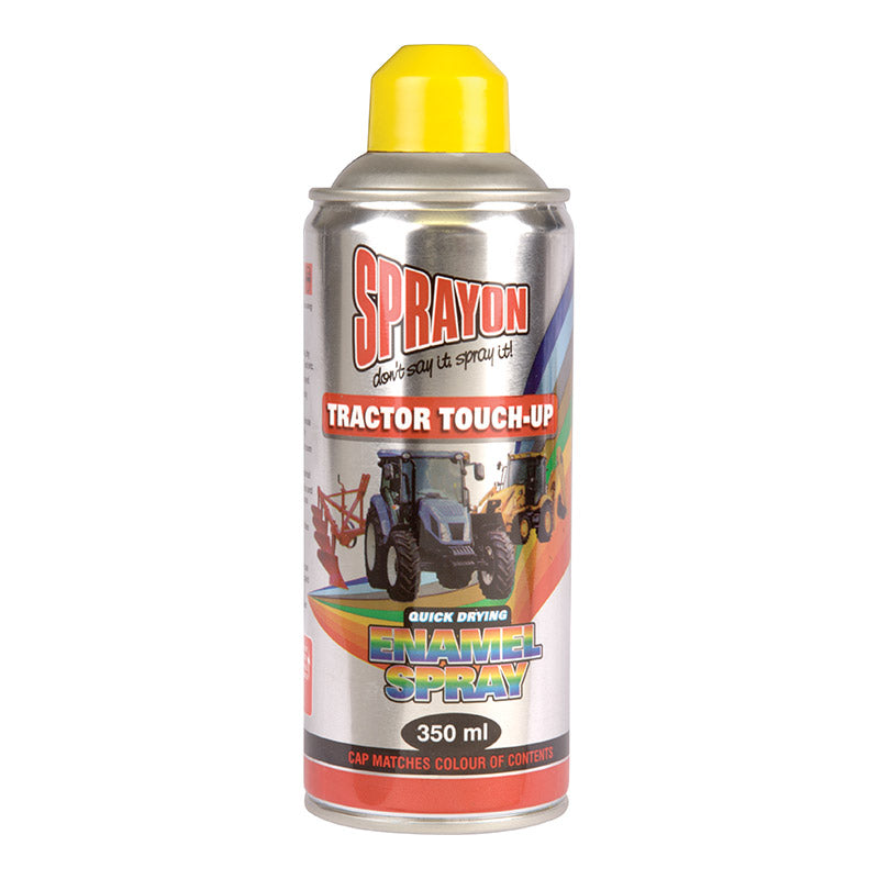 Sprayon tractor touch-up enamel spray can on a white background