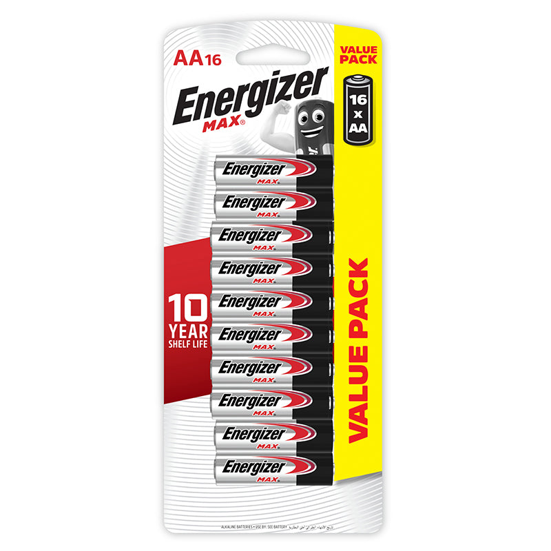 Energizer Max Batteries Value Pack AA 16-Pack