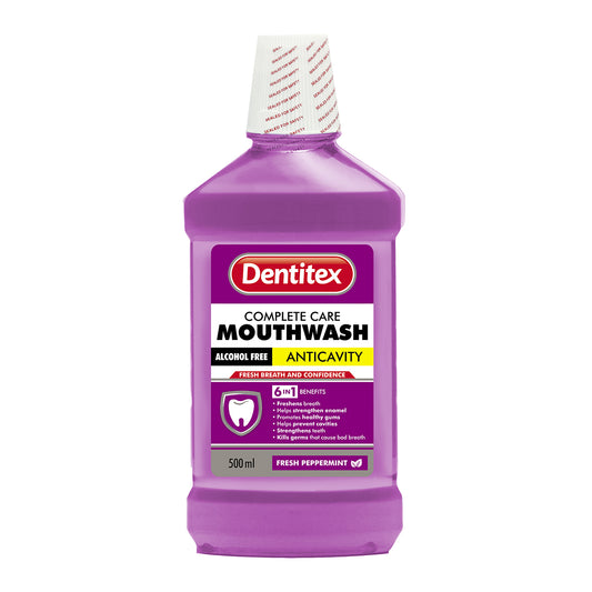 DENTITEX MOUTHWASH FRESH PEPERMINT NO ALCO 500ML