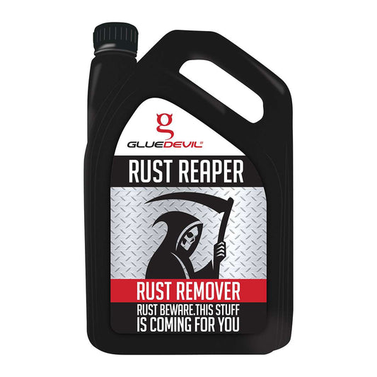 Glue Devil Rust Reaper rust remover bottle on a white background