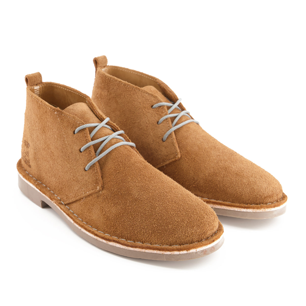 A pair of brown Bata Safari Legacy men's boots with lace-up closure on a white background.