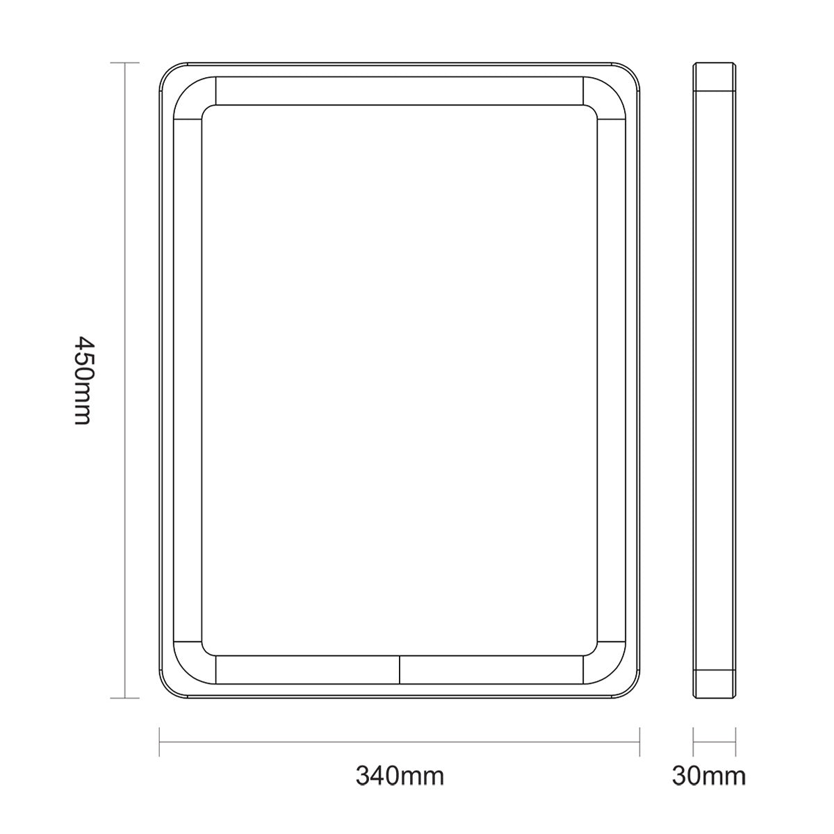 TRAMONTINA RECTANGULAR CUTTING BOARD 45X34X3CM