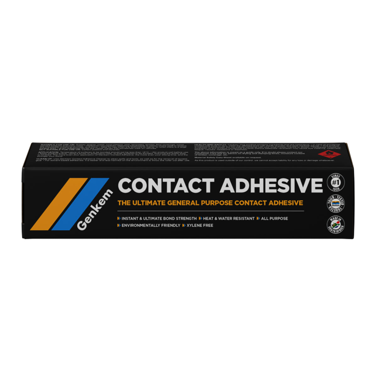 Box of Genkem contact adhesive on a white background