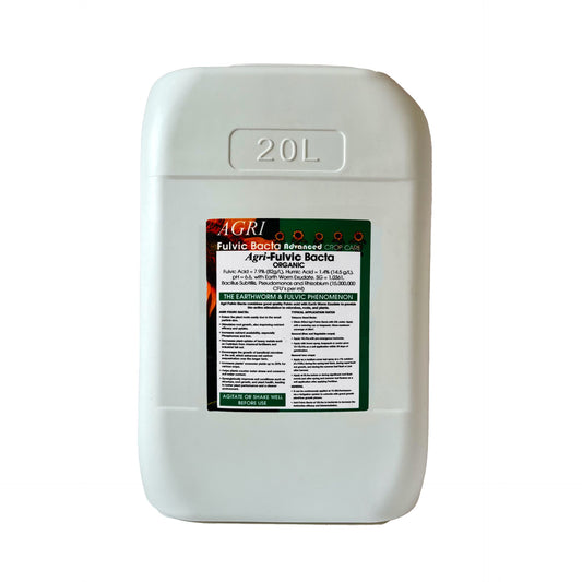 Agri-Fulvic Bacta Liquid Organic Fertiliser 20L | 20L pack size | Ideal for South African gardens