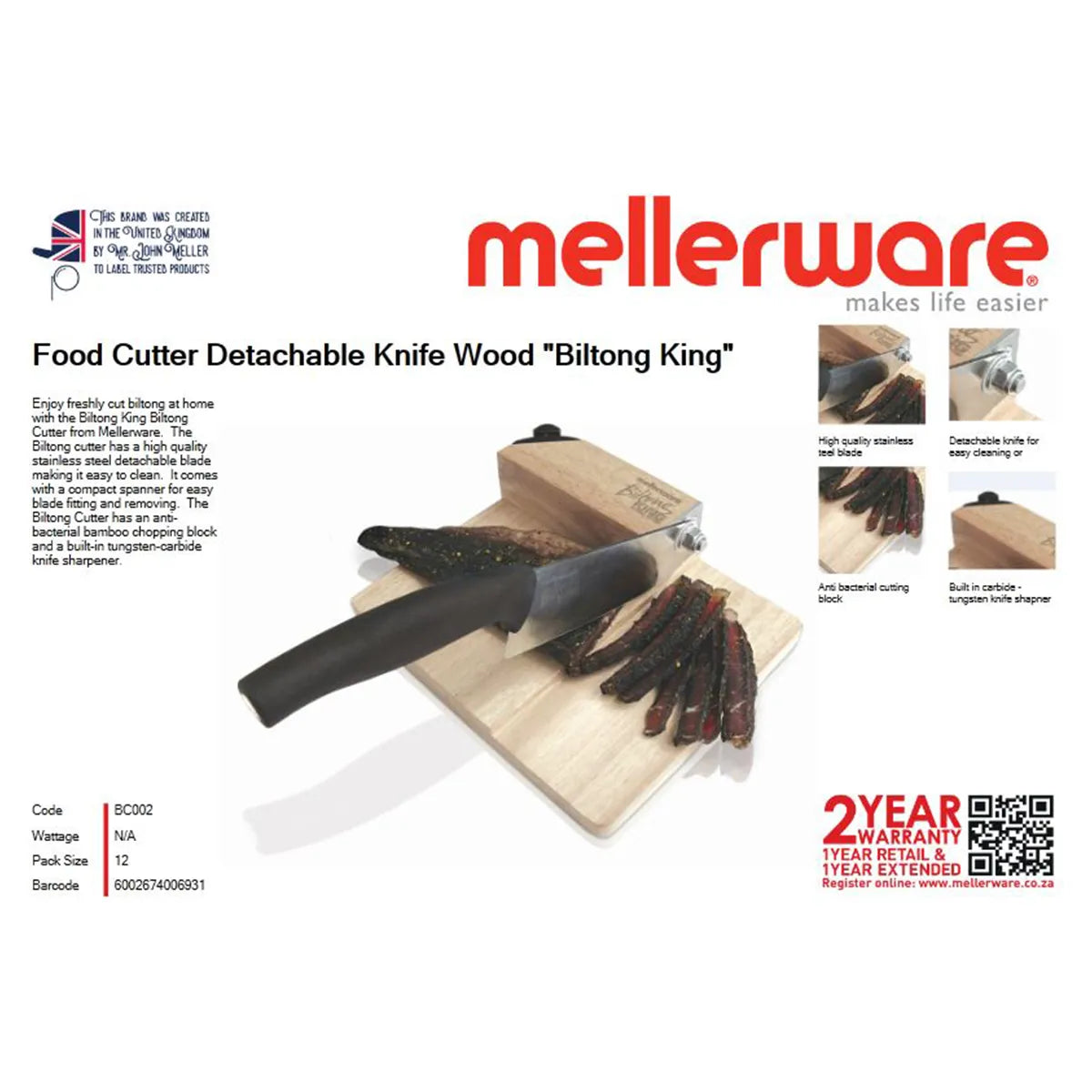 Mellerware Biltong King Food Cutter