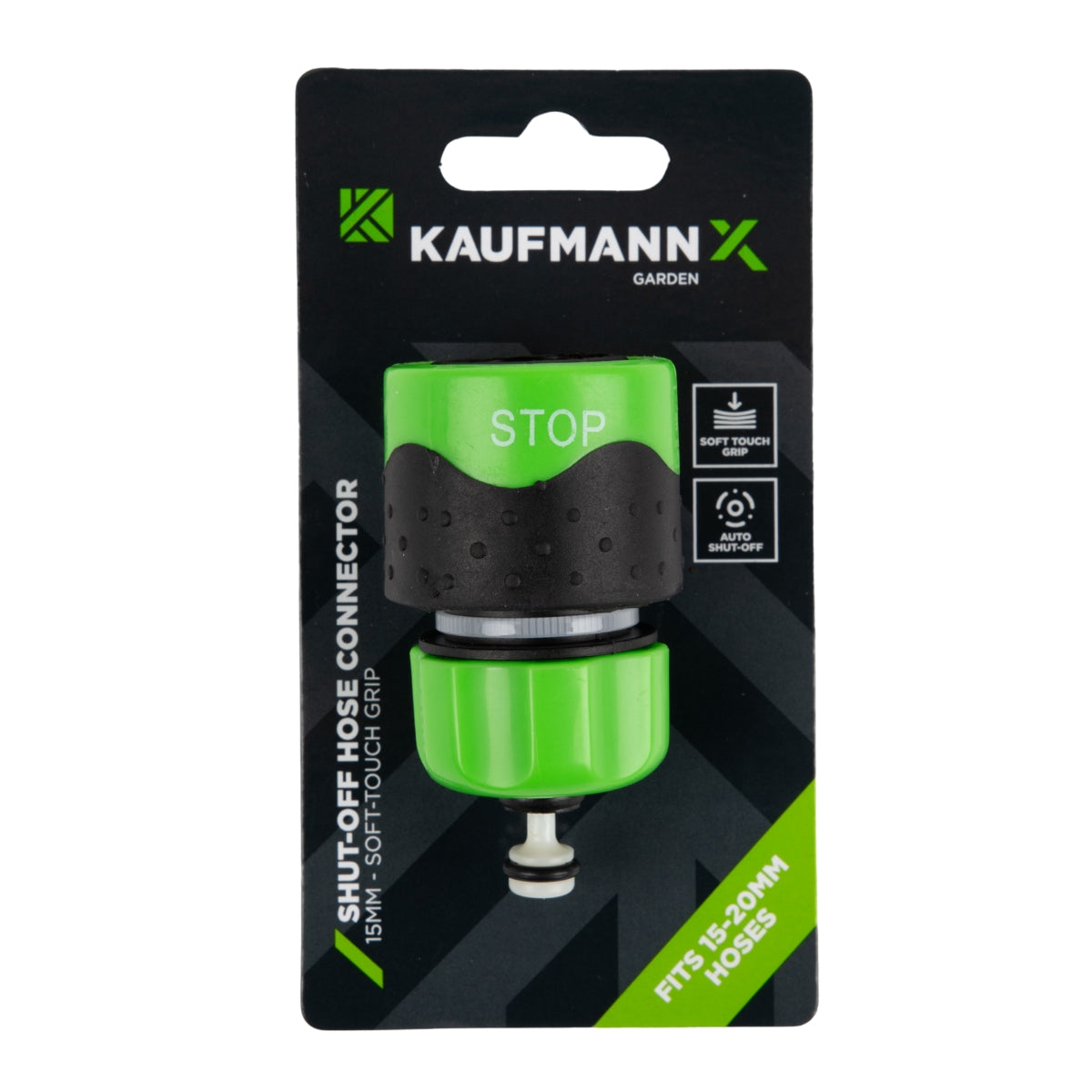 KAUFMANN X SOFT TOUCH 15MM CONNECTOR HOSE SHUT OFF