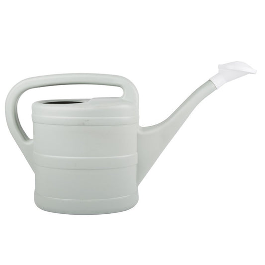 White watering can on a white background