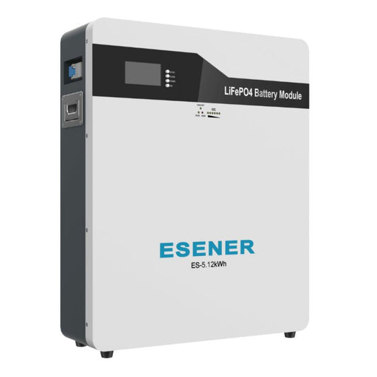Esener 5.12kWh Wall Mount Lithium Battery 51.2V | high energy density and conversion efficiency | reliable power for South African homes