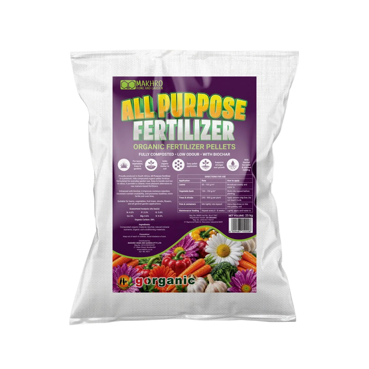 Go Organic All Purpose Fertiliser uses fully composted pellets for easy routine garden feeding.