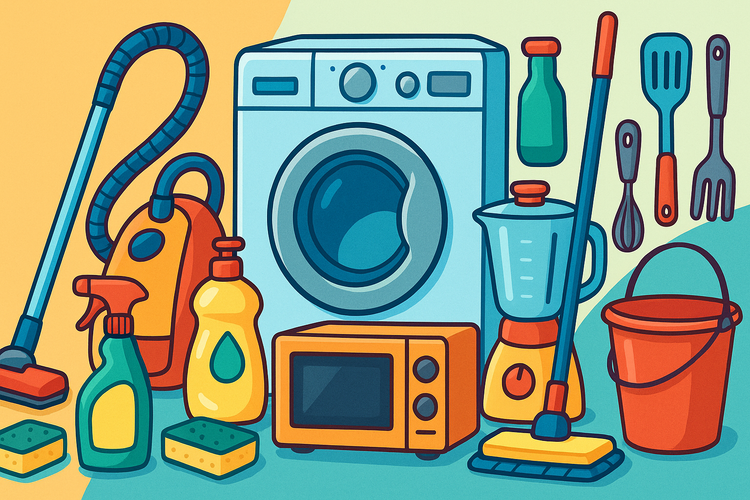Appliances and household items.