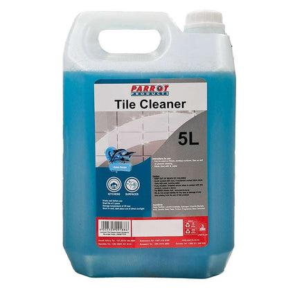 5L container of Parrot Tile Cleaner on a white background