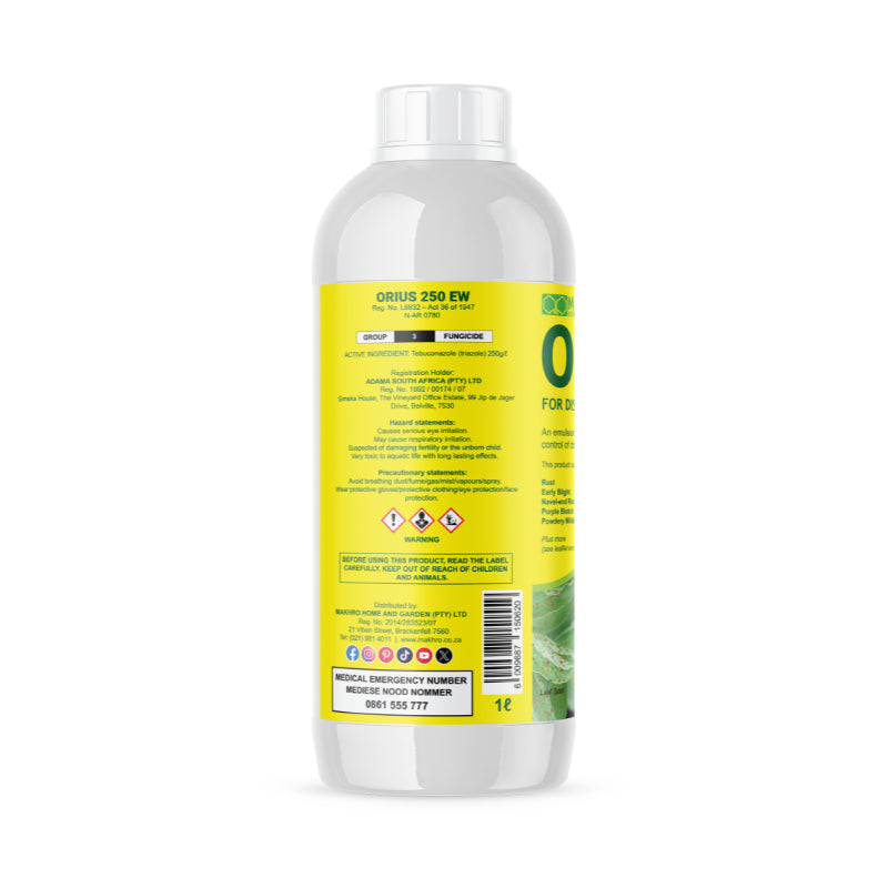 White bottle with a yellow label on a white background