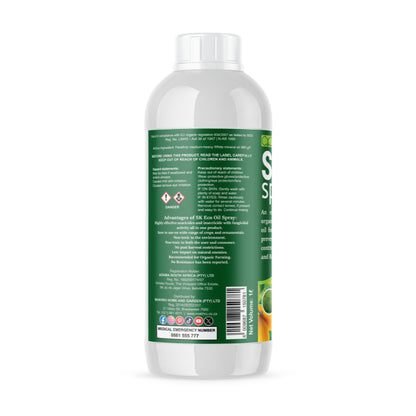 Bottle with a green label on a white background
