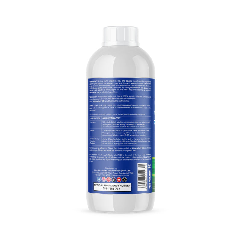 White bottle with a blue label on a white background