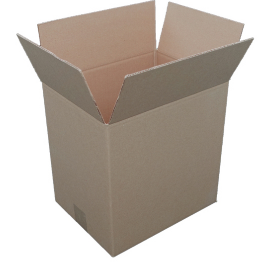 Brown cardboard box on a white background