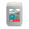 A 25L container of Parrot Janitorial Handy Kleen ammonia-based detergent with labeling and branding.