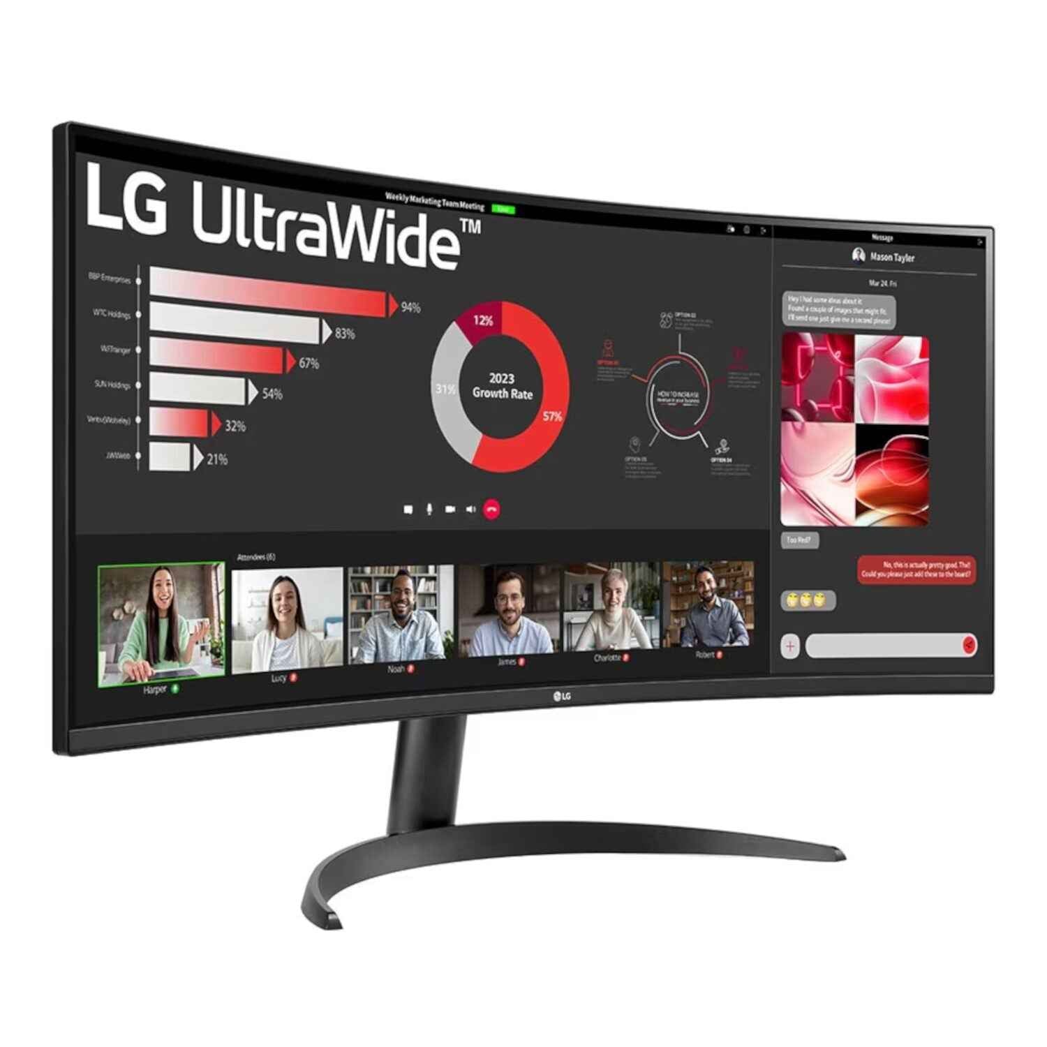 LG UltraWide 34" QHD VA Curved Monitor 100Hz