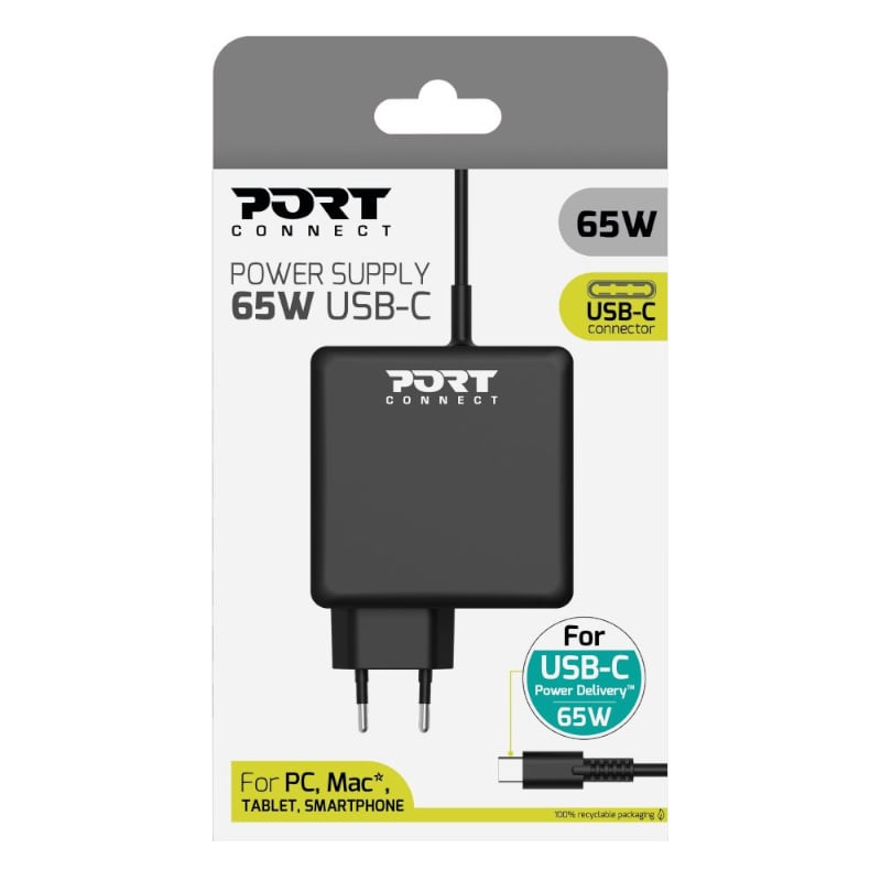Port Connect Type-C 65W Universal Notebook Adapter - GroPlus